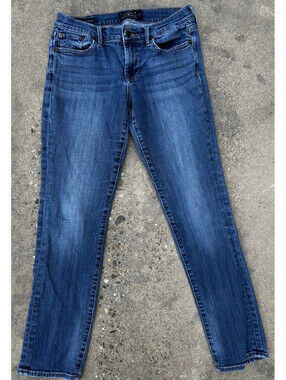 Lucky Brand Blue Denim Jeans Womens 4/27 Stretch Light Thigh Fade Medium Wash